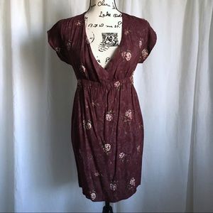 SOLD!! Open Back Burgundy Dress